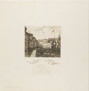 Chevriers kalde badeanlegg, Paris av Charles Meryon