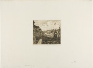 Chevriers kalde badeanlegg, Paris av Charles Meryon