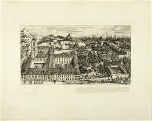 College Henry IV (eller Lycée Napoléon), Paris av Charles Meryon