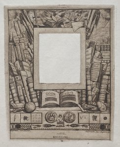 Design for en ramme for portrett av Armand Guéraud av Charles Meryon