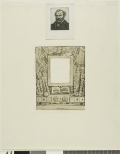 Design for en ramme for portrettet av Armand Guéraud av Charles Meryon