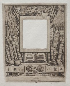 Design for en ramme for portrettet av Armand Guéraud, 1862. av Charles Meryon