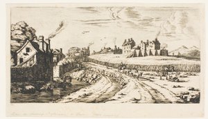 Inngang til forstaden Saint-Marceau, Paris av Charles Meryon