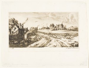 Inngang til forstaden Saint-Marceau, Paris av Charles Meryon
