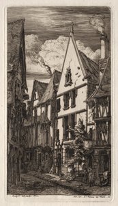 Etsninger av Paris: i Bourges av Charles Meryon