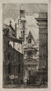 Etchings of Paris: Church of St. Stephen of the Mount, 1852. av Charles Meryon