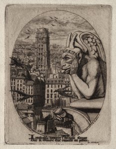 Etchings of Paris: The Gargoyle, 1853.