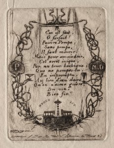 Etsninger av Paris: Notre Dame-pumpen, liten plate av Charles Meryon