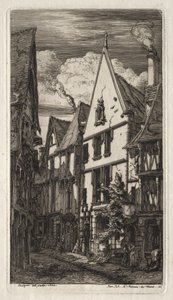 Etsninger av Paris: i Bourges av Charles Meryon