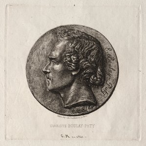 Evariste Boulay-Paty, en poet, 1861. av Charles Meryon