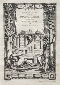 Frontispice for en katalog over graveringene til Thomas de Leu av Charles Meryon