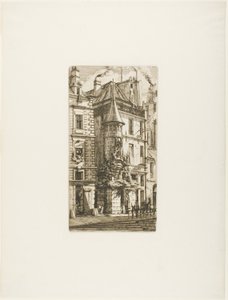 Hus med et tårn, rue de la Tixéranderie av Charles Meryon