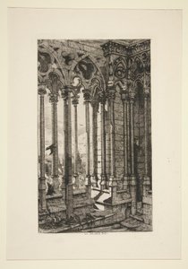 Galleriet i Notre Dame av Charles Meryon