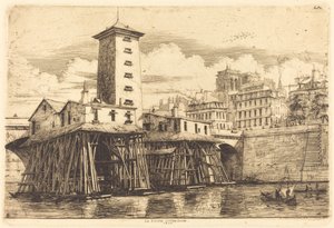 Notre-Dame-pumpen, Paris (Notre-Dame-pumpen) av Charles Meryon