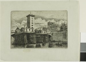 Notre-Dame Pump, Paris av Charles Meryon