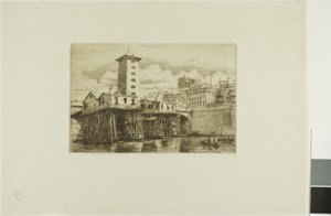 Notre-Dame Pump, Paris av Charles Meryon