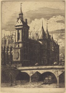 Klokketårnet, Paris (Klokketårnet, Paris) av Charles Meryon