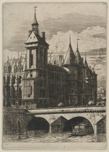 Klokketårnet, Paris (Klokketårnet, Paris) av Charles Meryon