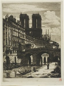 Den lille broen, Paris av Charles Meryon