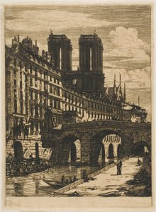 Den lille broen, Paris av Charles Meryon