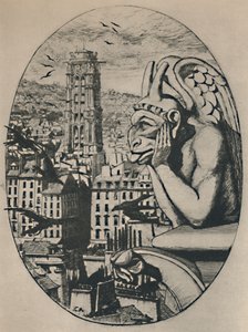 Le Stryge 8. stat 6 34 x 5 18 tommer, 1853, 1927 av Charles Meryon
