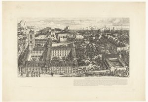 Lyceum Henri IV i Paris Collège Henri IV eller Lycée Napoléon (tittel på objekt) av Charles Meryon