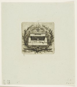 Molières grav, Père-Lachaise kirkegård, Paris av Charles Meryon