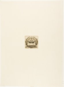 Molières grav, Père-Lachaise kirkegård, Paris av Charles Meryon