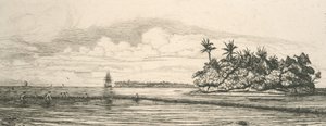 Oseania, holmer i Uvea av Charles Meryon