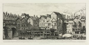 En del av byen Paris på slutten av det syttende århundre av Charles Meryon