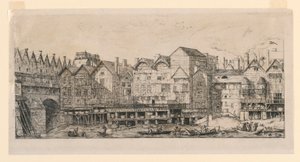 En del av byen mot slutten av 1600-tallet av Charles Meryon