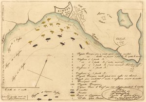 Plan du Combat de Sinope (Plan for slaget ved Sinope) av Charles Meryon