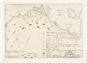 Plan for slaget ved Sinope av Charles Meryon