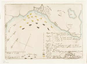 Plan for slaget ved Sinope av Charles Meryon