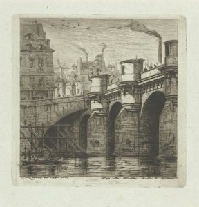 Pont Neuf over Seinen i Paris Den nye broen Etsninger på Paris (serietittel) av Charles Meryon