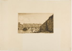 Pont-au-Change, Paris, ca 1784 av Charles Meryon