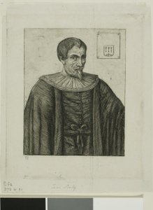 Portrett av Jean Besly, historiker av Charles Meryon