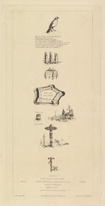 Rebus: Béranger var egentlig ikke sterk, for han hadde aldri nøkkelen til åkrene, 1863. av Charles Meryon