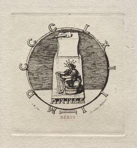Rebus: Her ligger den eldgamle vendettaen, 1863. av Charles Meryon