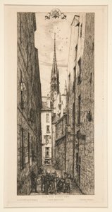 Rue des Chanters av Charles Meryon