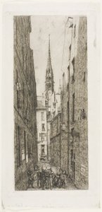 Rue des Chantres, Paris av Charles Meryon