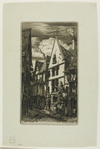 Rue des Toiles, Bourges av Charles Meryon