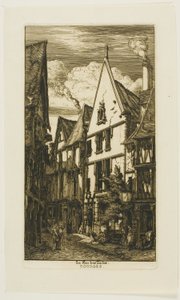 Rue des Toiles, Bourges av Charles Meryon