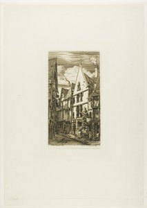 Rue des Toiles, Bourges av Charles Meryon