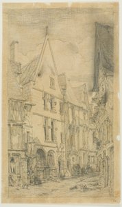Rue des Toiles, Bourges av Charles Meryon
