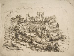 Ruinene av Château de Pierrefonds Ruinene av Château de Pierrefonds, etter Viollet-le-Du..., 1858. av Charles Meryon