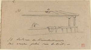 Studie for "Den lille broen" av Charles Meryon