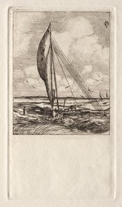 Swift Sailing Proa, Mulgrave Archipelago, Oseania av Charles Meryon