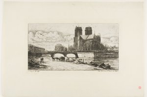 Apsiden til Notre-Dame, Paris av Charles Meryon