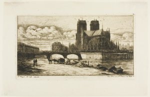 Apsiden til Notre-Dame, Paris av Charles Meryon